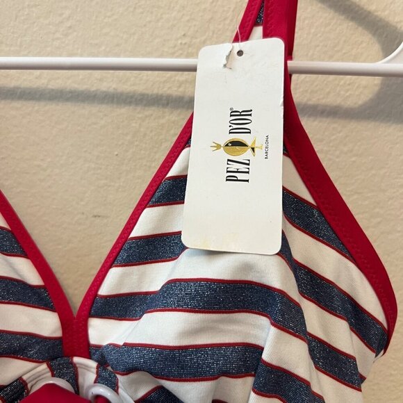 Pez D'Or Barcelona Nautical Sailor Maternity Swimsuit Size M NWT - Picture 7 of 7